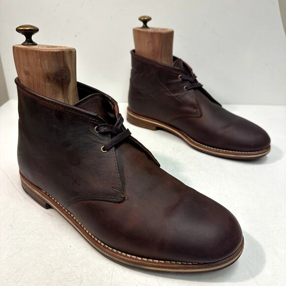 VERY GOOD Rancourt & Co. x Helm Chukka Boot Brown Chromexcel Made in USA 11 D main image 10